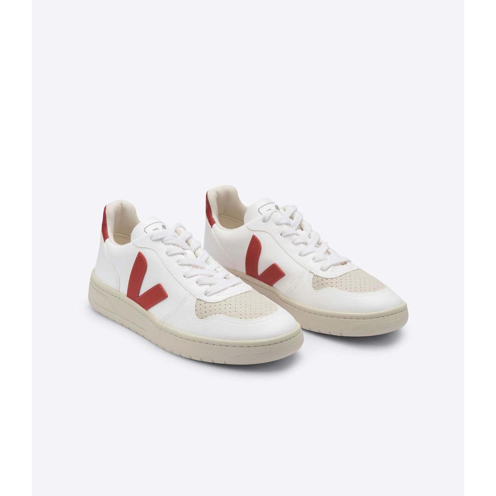 Veja V-10 CWL Women's Sneakers White/Red | CA 638NWY